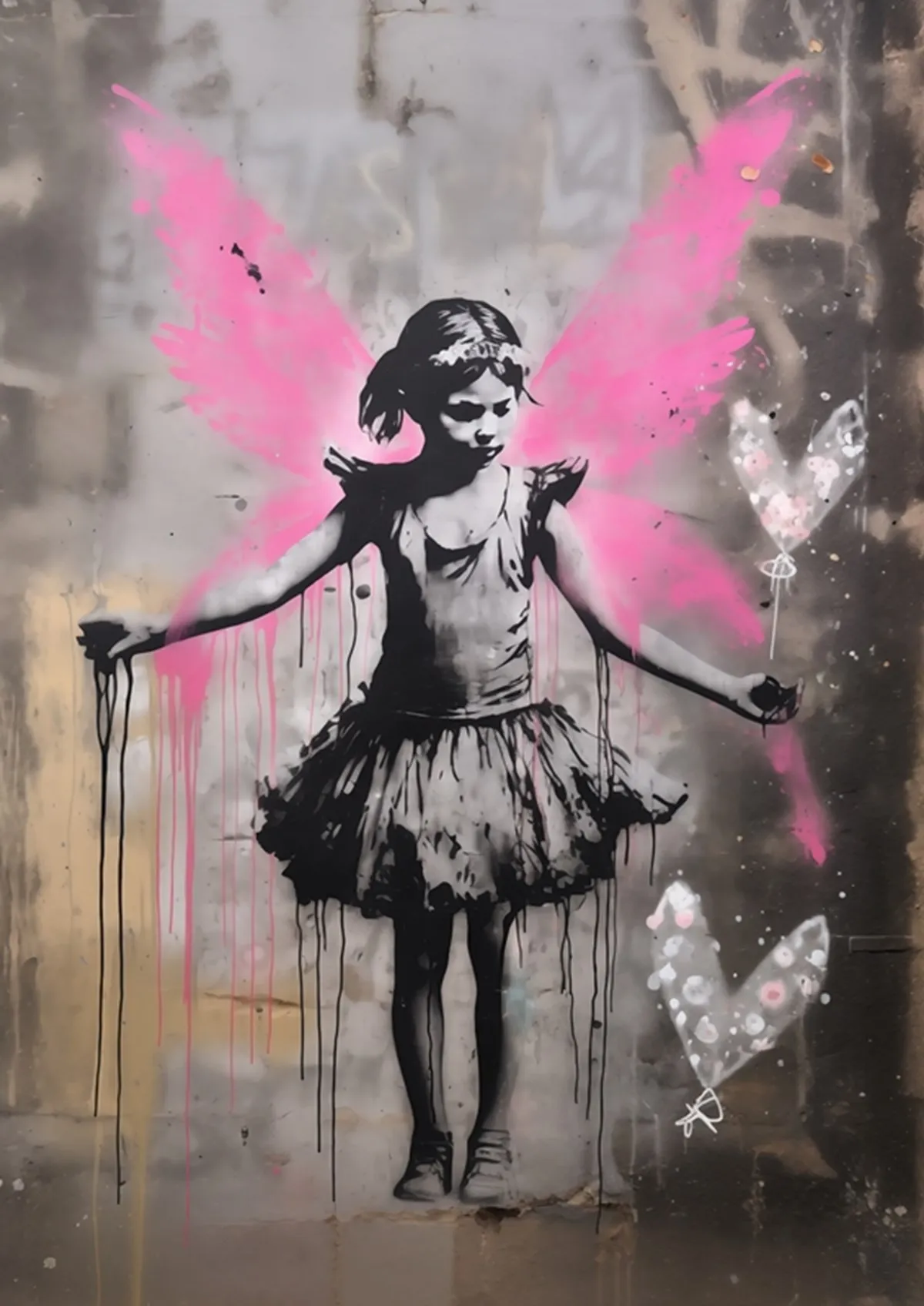 Plakat Banksy - Dziewczynka z balonikiem Wielo