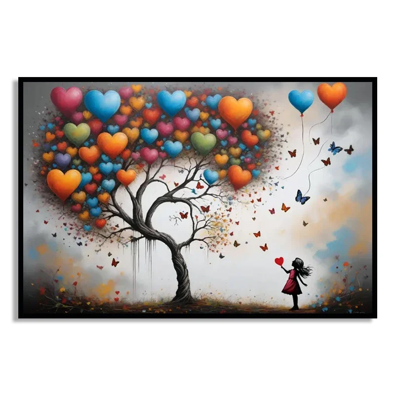 Plakat Banksy graffiti street art Fuksja