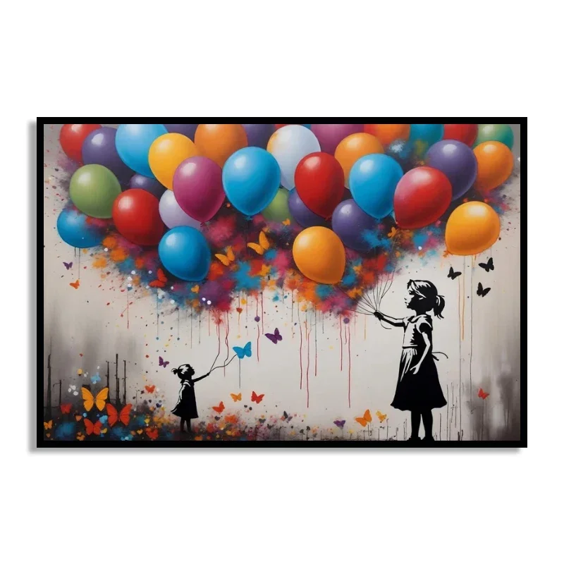 Plakat Banksy graffiti street art Głęboka zielona
