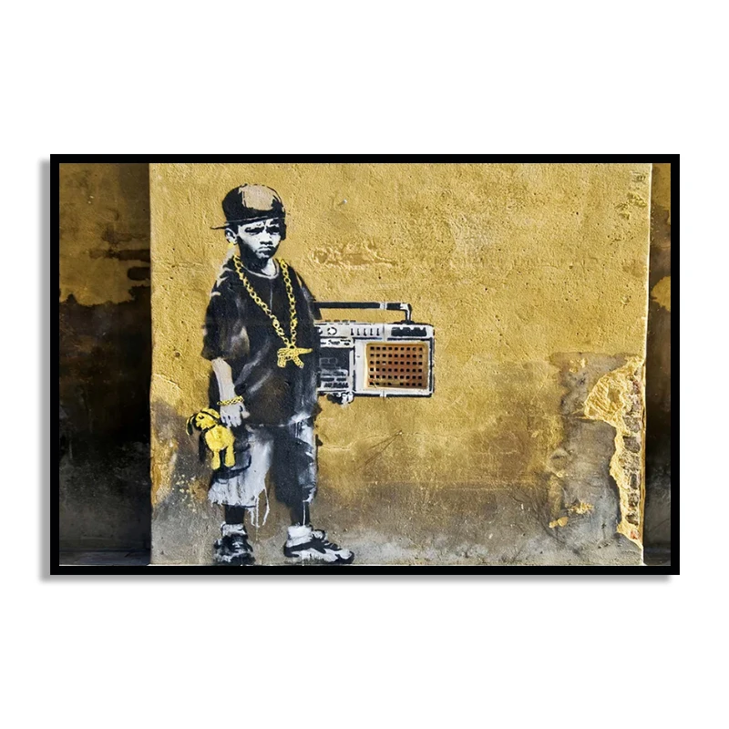 Plakat Banksy graffiti street art Szmaragdowa zielona