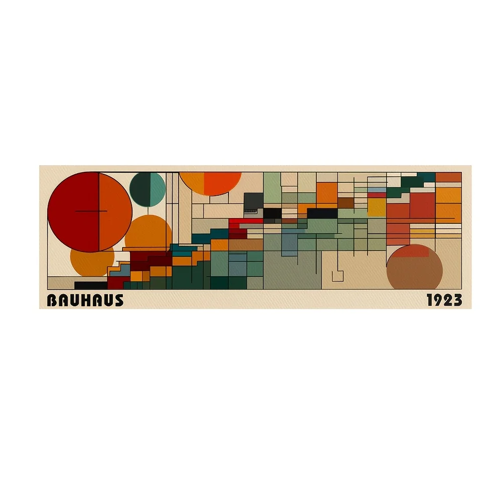 Plakat Bauhaus 1923 abstrakcyjny panoramiczny Biały