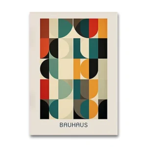 Plakat Bauhaus - abstrakcja w stylu vintage Wzór 1