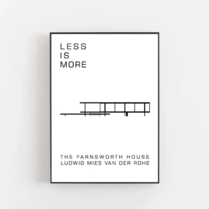 Bauhaus i Mies van der Rohe - plakat architektoniczny Wzór 1