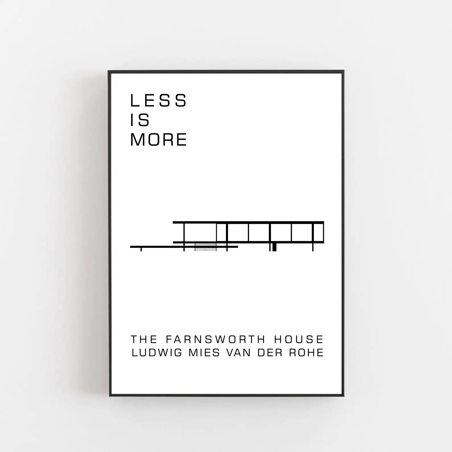 Bauhaus i Mies van der Rohe - plakat architektoniczny Wzór 1