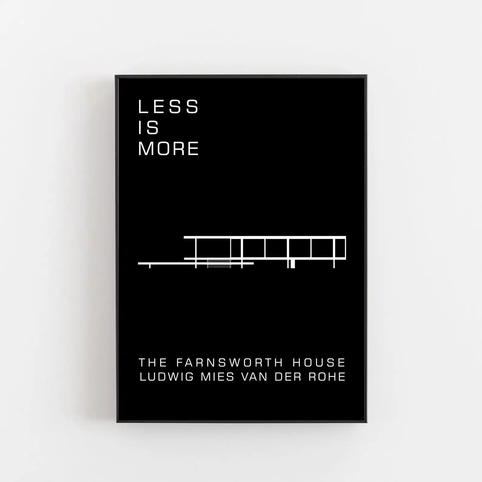Bauhaus i Mies van der Rohe - plakat architektoniczny Wzór 2