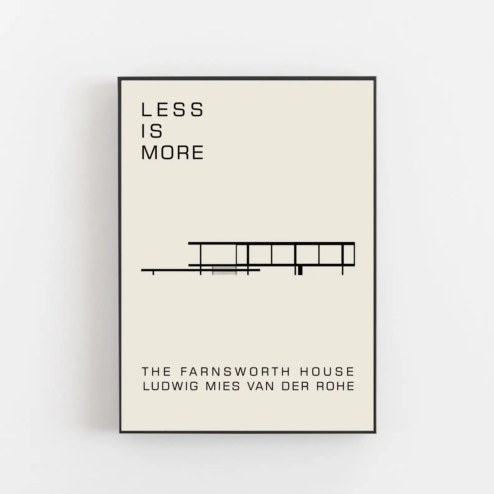 Bauhaus i Mies van der Rohe - plakat architektoniczny Wzór 3
