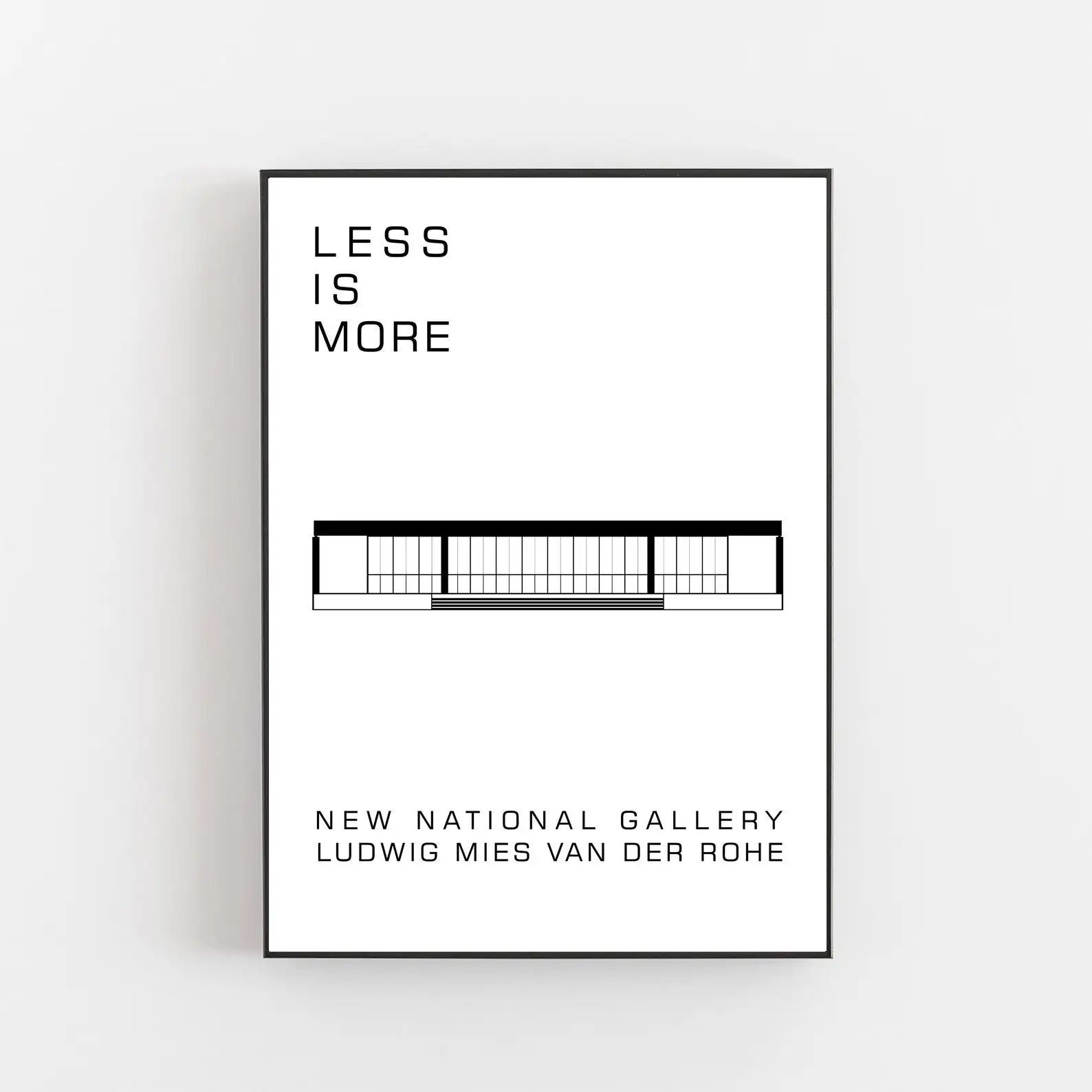 Bauhaus i Mies van der Rohe - plakat architektoniczny Wzór 4