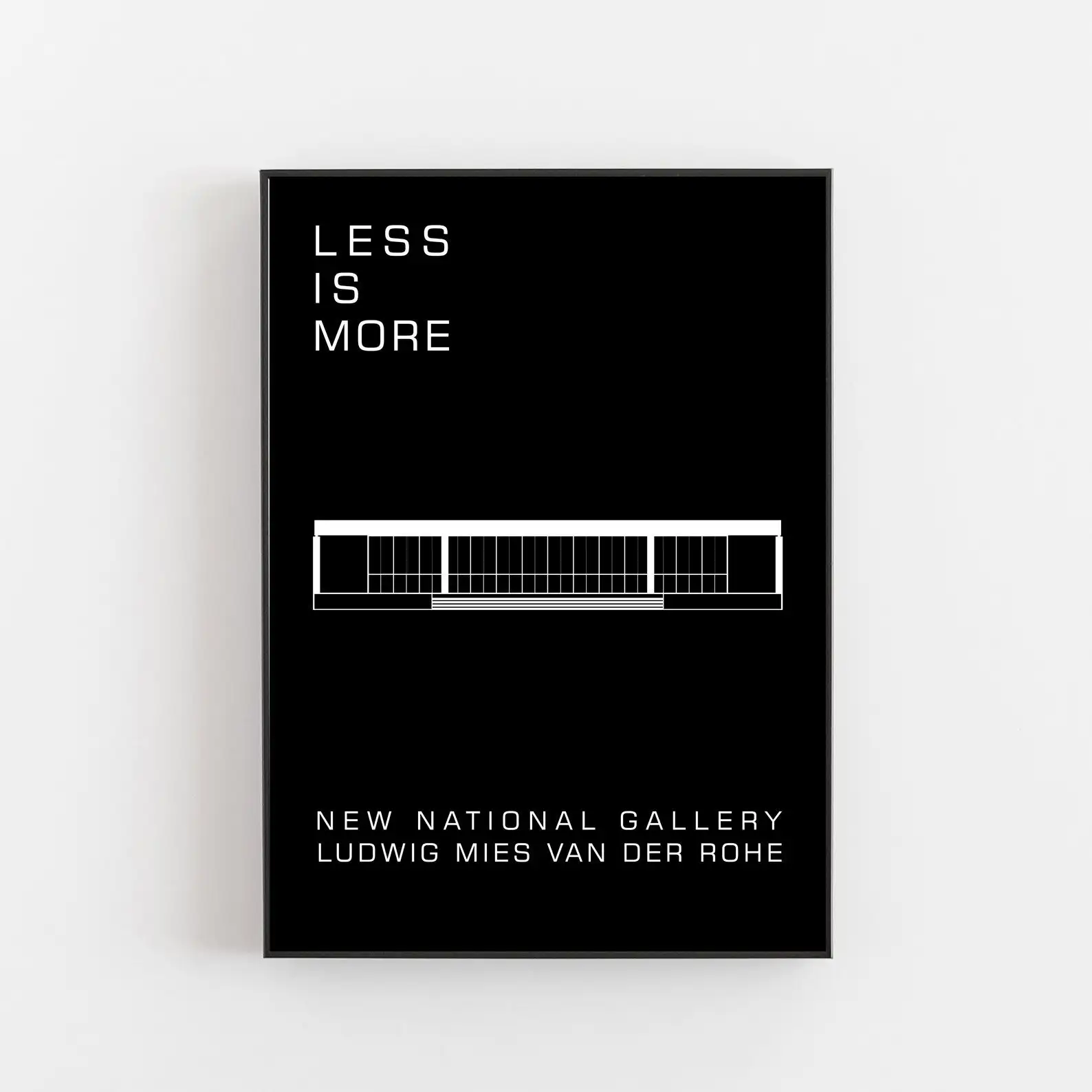 Bauhaus i Mies van der Rohe - plakat architektoniczny Wzór 5