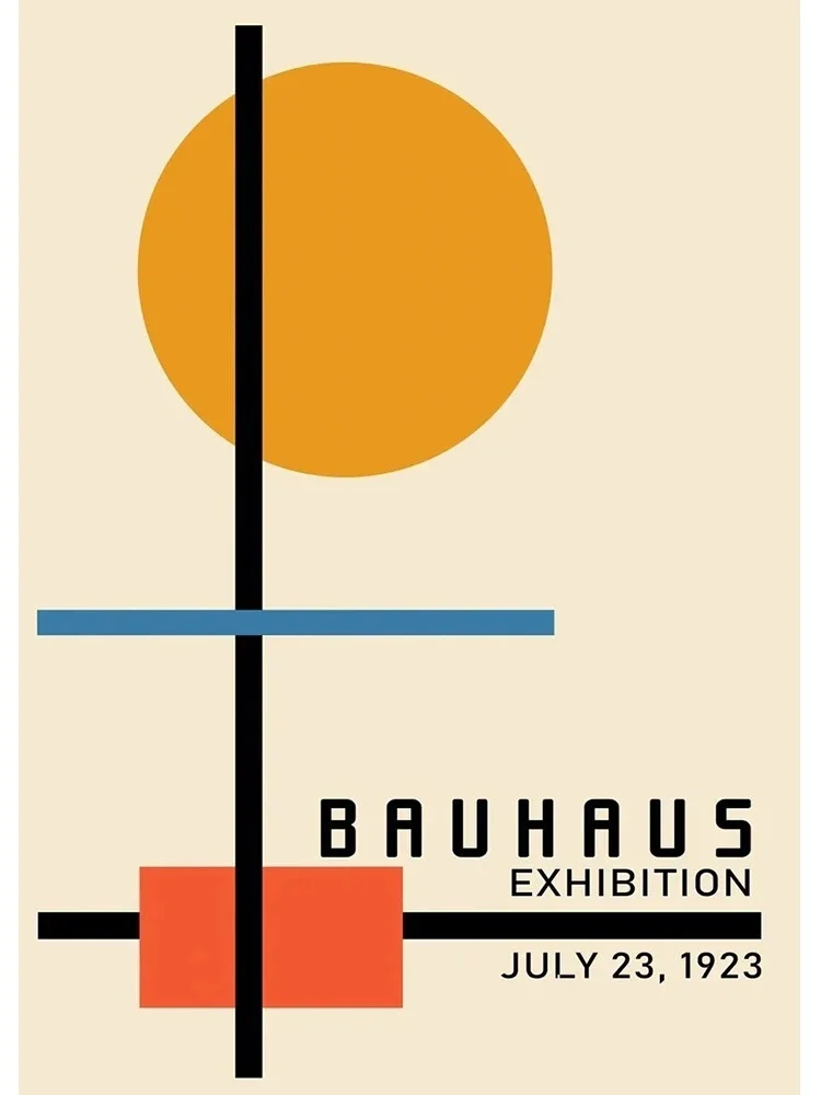 Plakat Bauhaus czarno-biały minimalizm Wzór 4