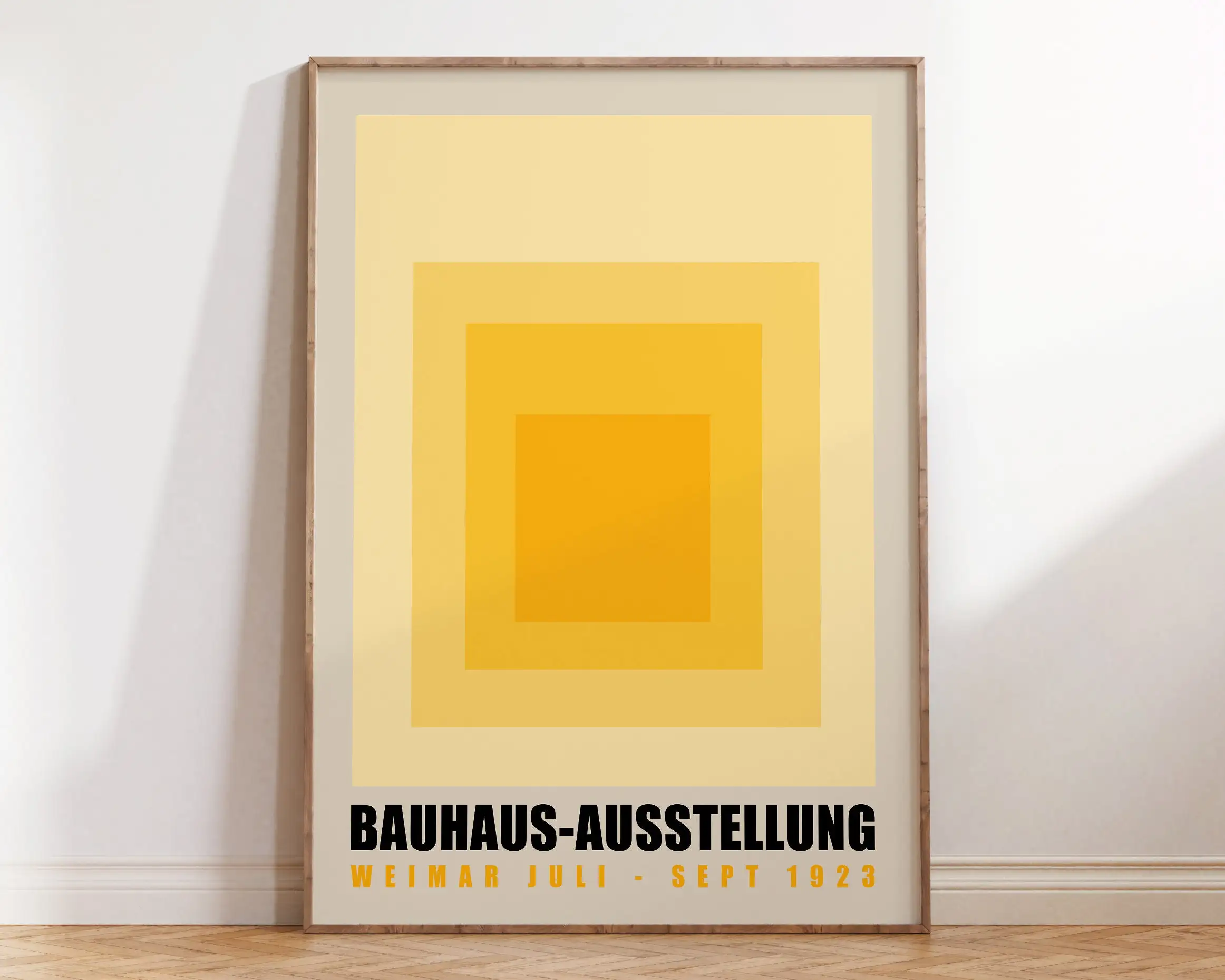 Plakat Bauhaus Geometria Mid Century Armijna zieleń