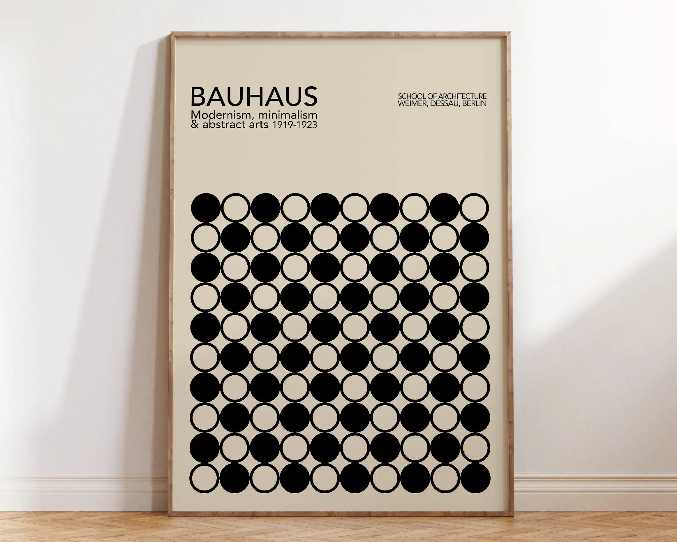 Plakat Bauhaus Geometria Mid Century Głęboka zielona