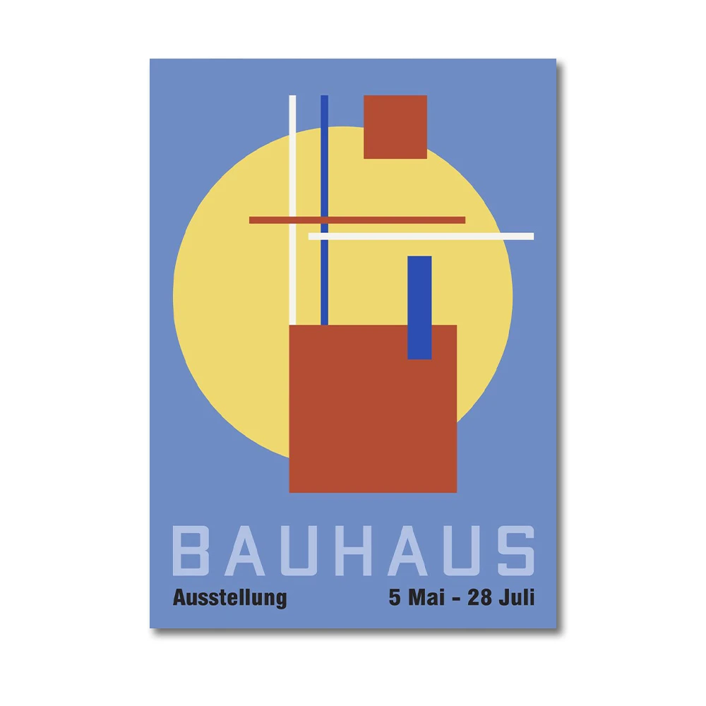 Plakat Bauhaus geometryczny minimalistyczny Wzór 10