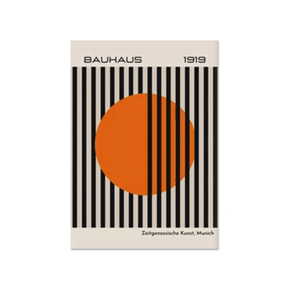 Plakat Bauhaus geometryczna abstrakcja mid-century Wzór 2