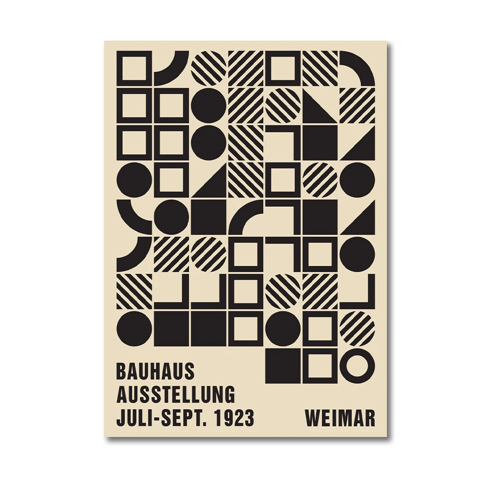Plakat Bauhaus geometryczny minimalistyczny Wzór 9
