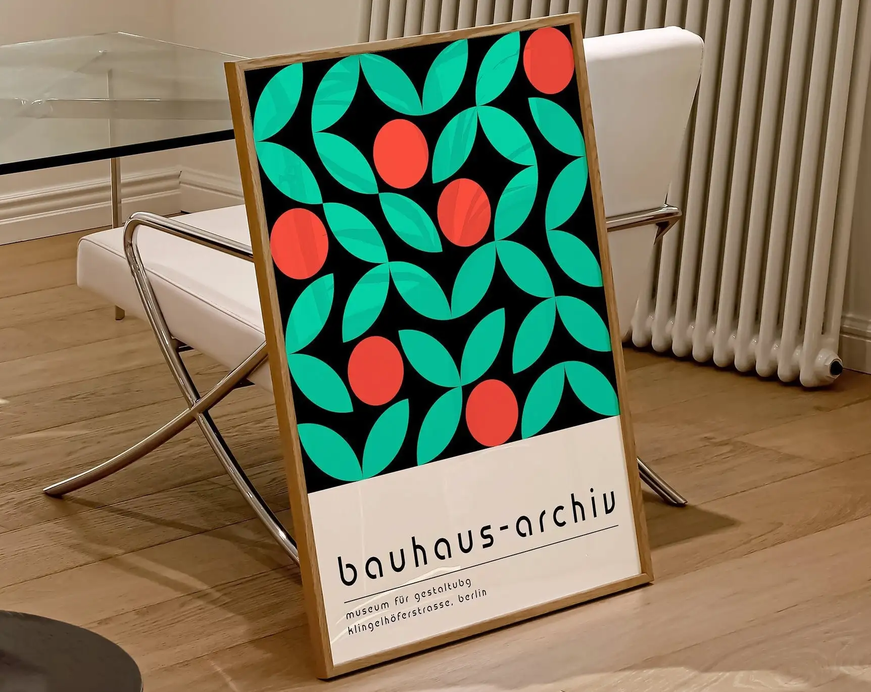 Plakat Bauhaus geometryczny w żywych kolorach Fioletowy/фиолетовый