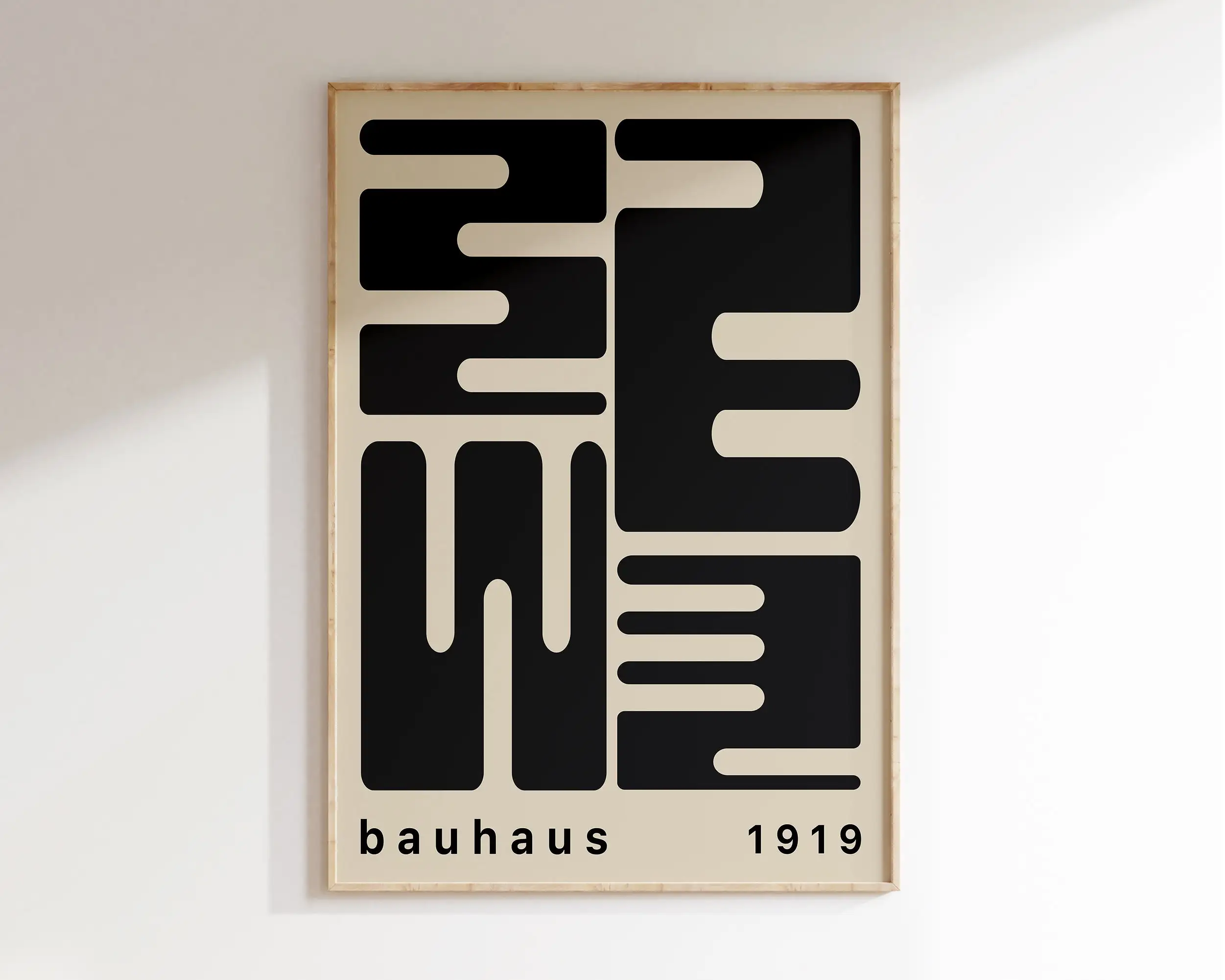 Plakat Bauhaus geometryczny w żywych kolorach Jasny