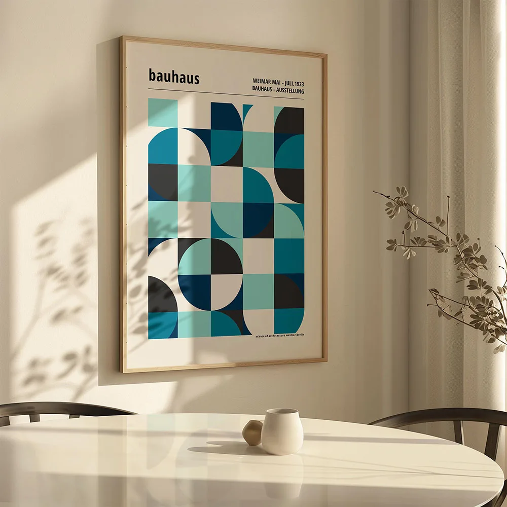 Plakat Bauhaus - geometryczna abstrakcja Wzór 2