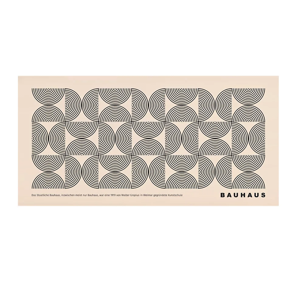 Bauhaus - geometryczny plakat w stylu retro Czarny