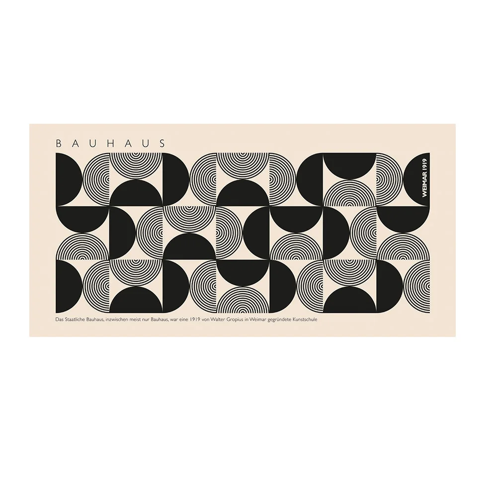 Bauhaus - geometryczny plakat w stylu retro Zielony