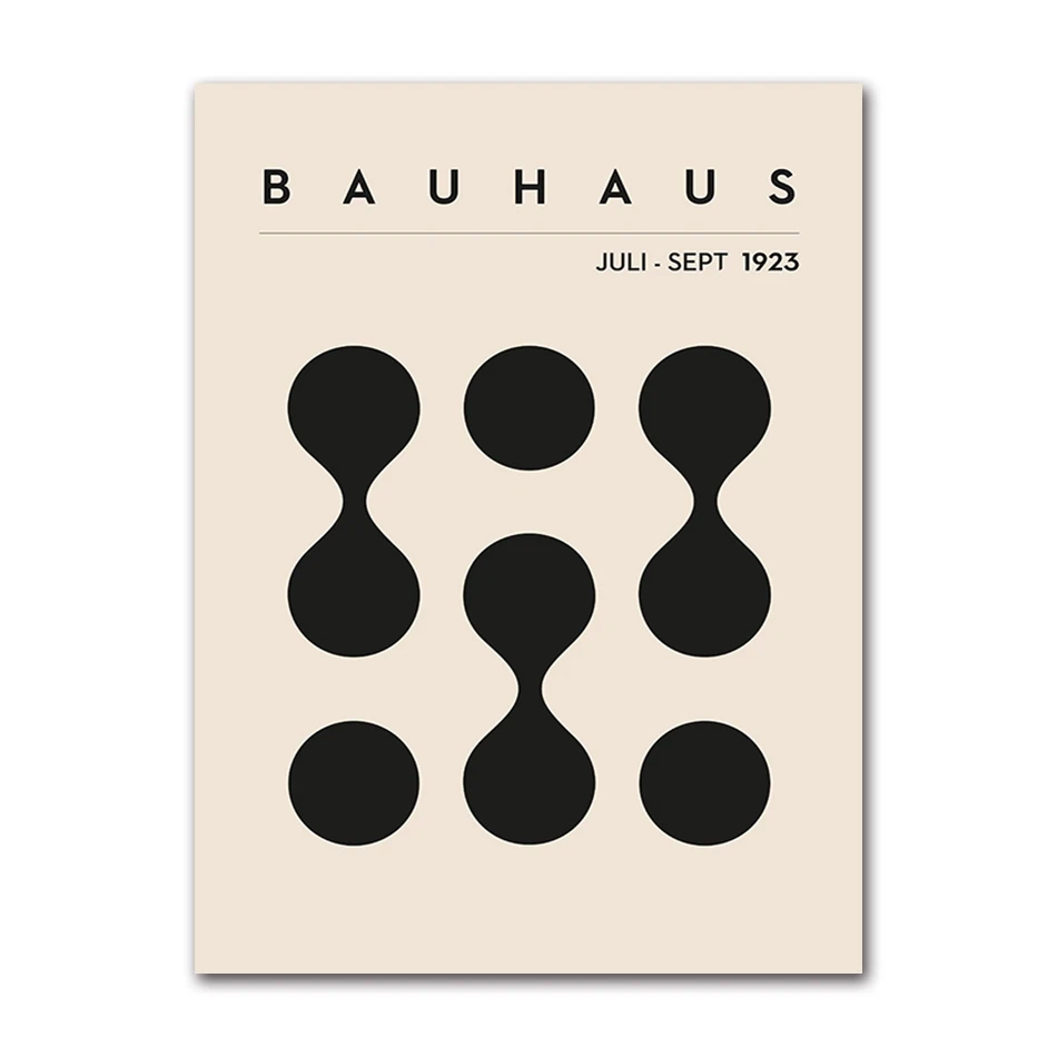 Plakat Bauhaus geometryczny vintage Biały