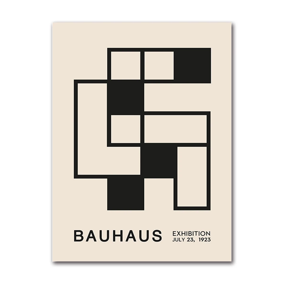 Plakat Bauhaus geometryczny vintage Fioletowy