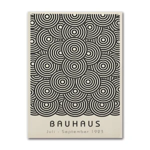 Plakat Bauhaus geometryczny vintage Niebieski