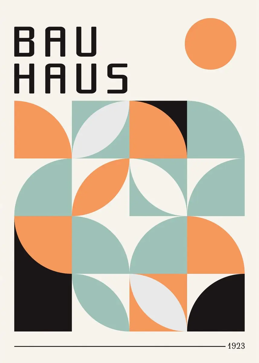 Plakat Bauhaus geometryczne linie Czekolada