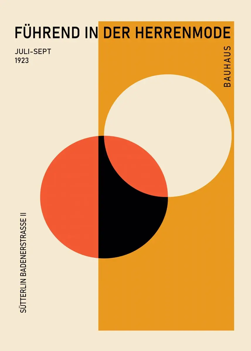Plakat Bauhaus geometryczne linie Kolba