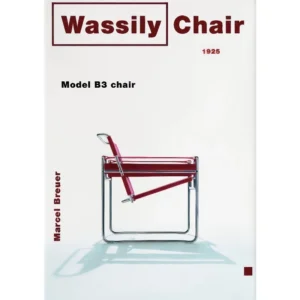 Plakat Bauhaus kultowe krzesła Czerwony