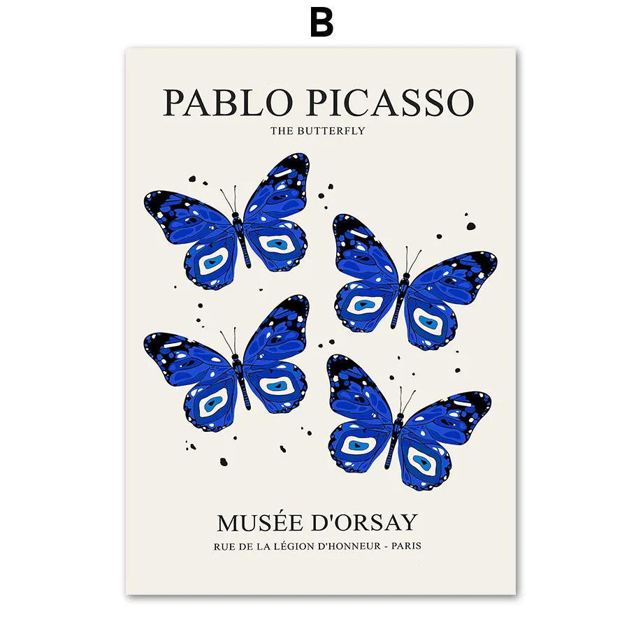 Plakat Bauhaus Matisse motyl botaniczny Wzór 4