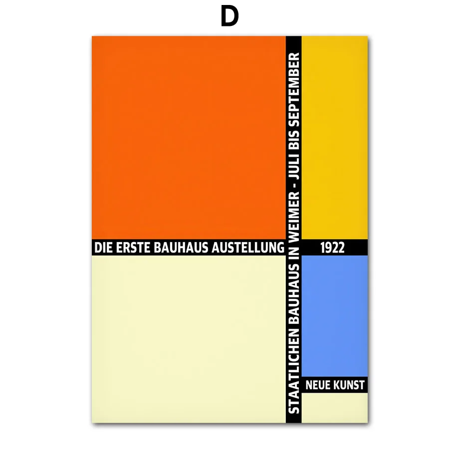 Plakat Bauhaus Mondrian Pop Art Geometria Burgundia