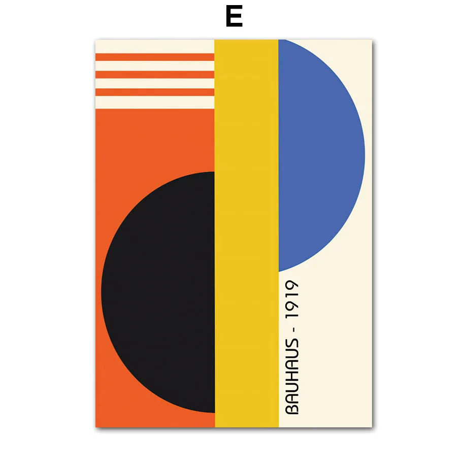 Plakat Bauhaus Mondrian Pop Art Geometria Fioletowy