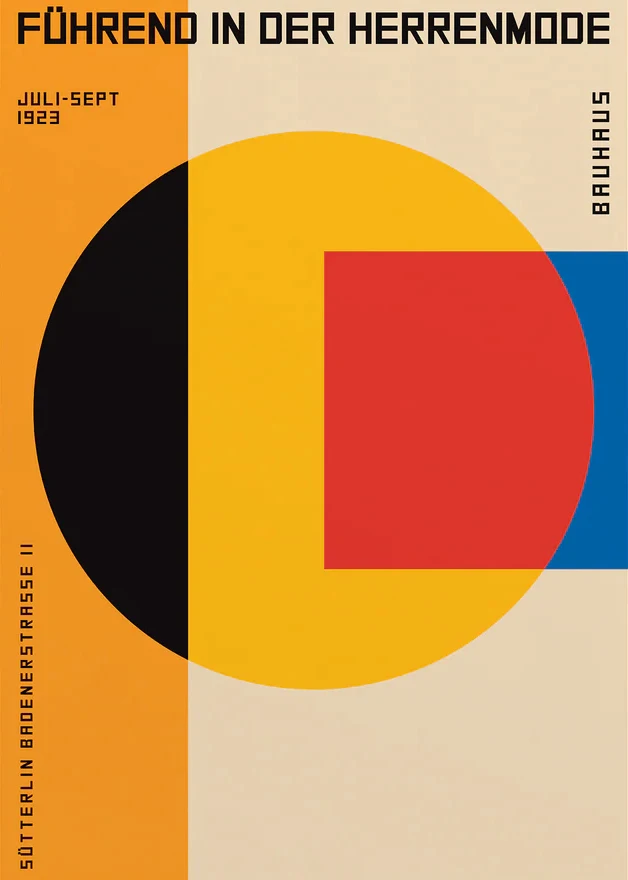 Bauhaus - geometryczny plakat z okiem Czerwony
