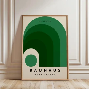 Plakat geometryczny Bauhaus pomarańczowo-żółty Czerwony