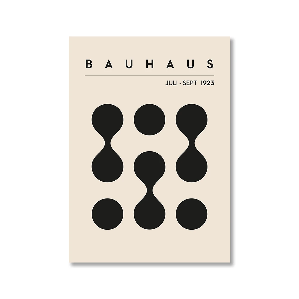 Vintage Bauhaus - geometryczny plakat Biały