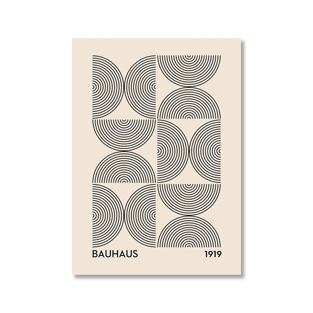 Vintage Bauhaus - geometryczny plakat Czerwony
