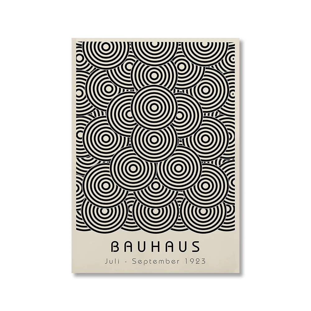 Vintage Bauhaus - geometryczny plakat Niebieski