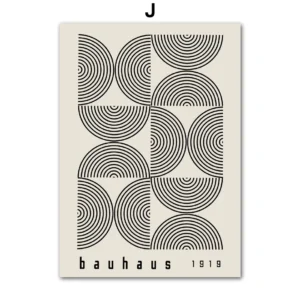 Bauhaus zielone bloki - plakat geometryczny Czarny