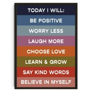 Plakat Be Kind to Your Mind - cytaty o zdrowiu psychicznym Wzór 1
