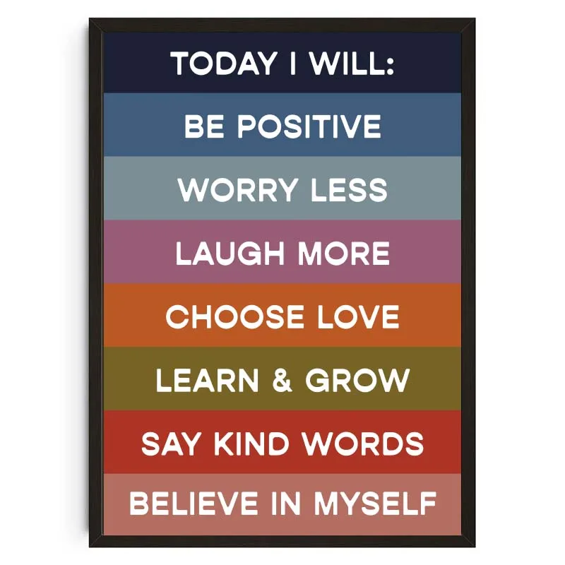 Plakat Be Kind to Your Mind – cytaty o zdrowiu psychicznym Wzór 11