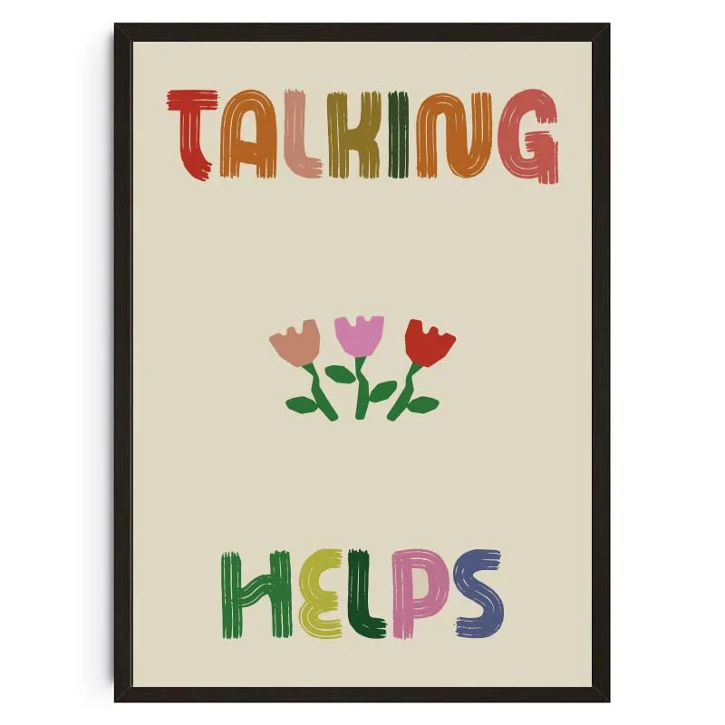 Plakat Be Kind to Your Mind - cytaty o zdrowiu psychicznym Wzór 4