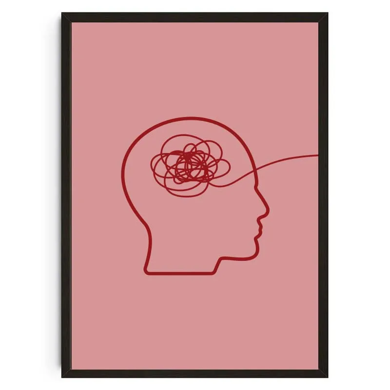 Plakat Be Kind to Your Mind - cytaty o zdrowiu psychicznym Wzór 6