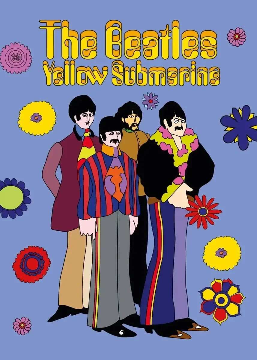 Plakat Beatles Yellow Submarine - kultowy zespół Wzór 3