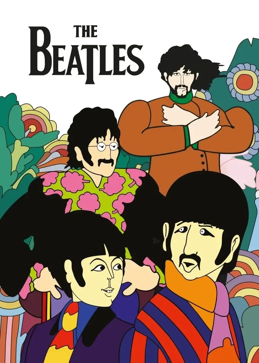 Plakat Beatles Yellow Submarine - kultowy zespół Wzór 5