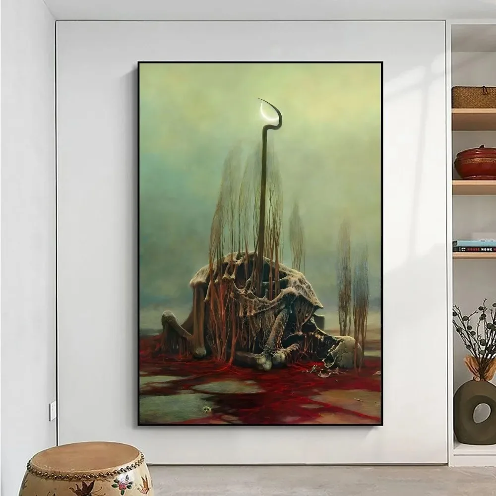 Zdzisław Beksiński - plakat z grafiką Wzór 2
