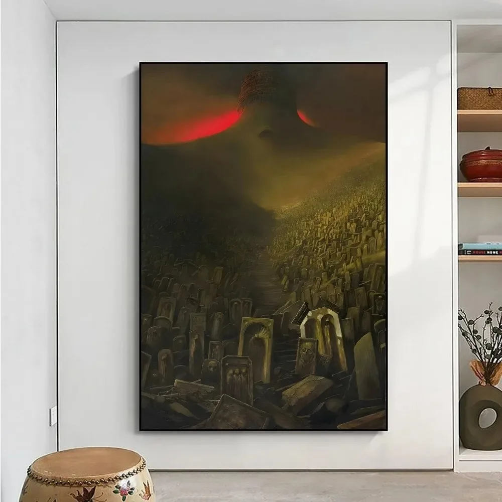 Zdzisław Beksiński - plakat z grafiką Wzór 6
