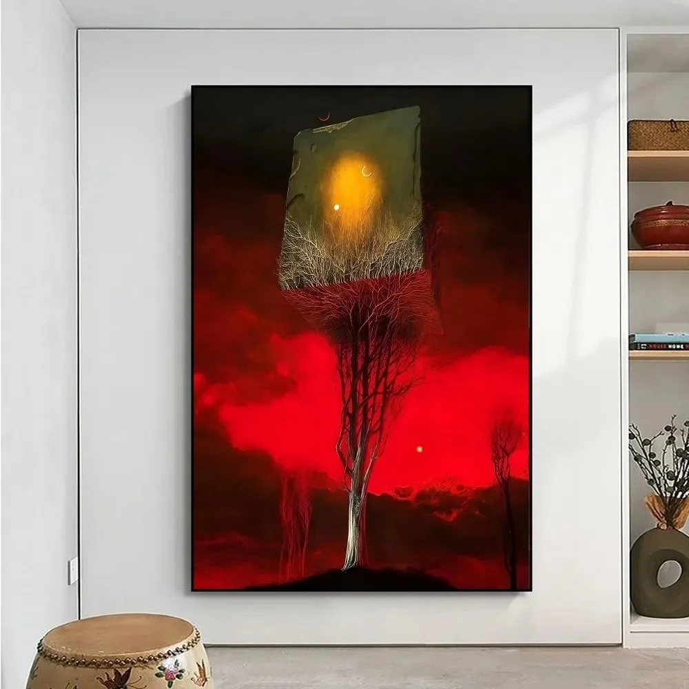 Zdzisław Beksiński - plakat z grafiką Wzór 8