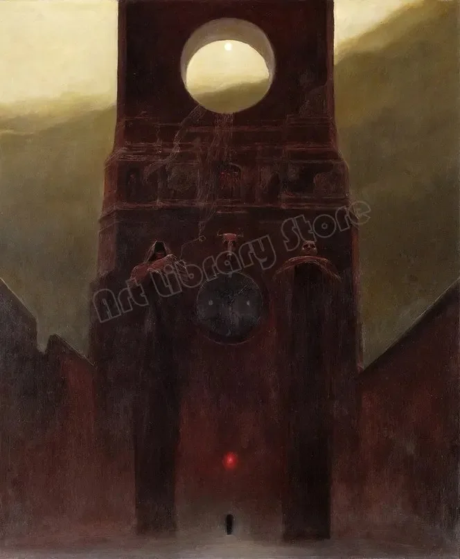 Plakat Beksiński surrealistyczne malarstwo Wzór 4