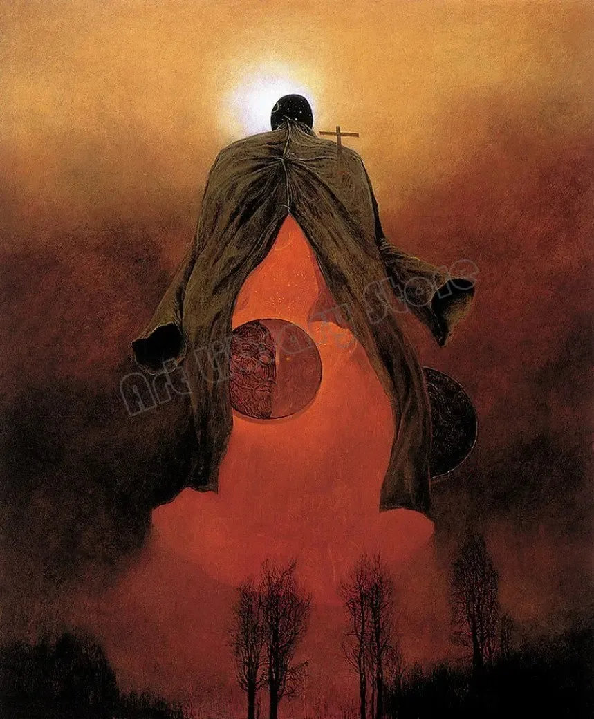 Plakat Beksiński surrealistyczne malarstwo Wzór 8