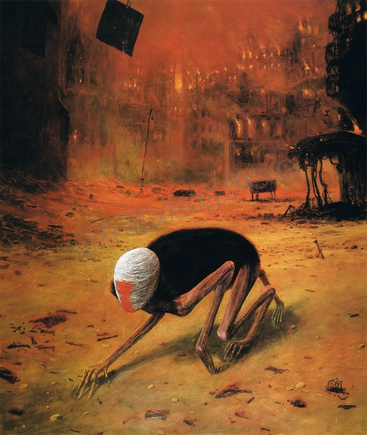 Plakat Beksiński surrealistyczne malarstwo Wzór 9